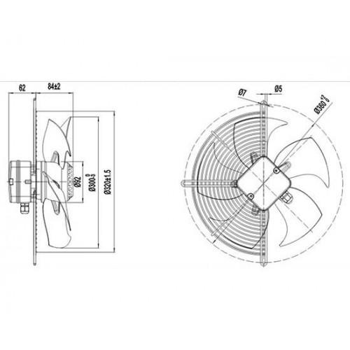 YWF2S-300BB на плоской сетке