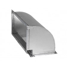 Прямоугольный отвод 90 500x1000 S- 0.7 вертикальный на шине из оцинкованной стали