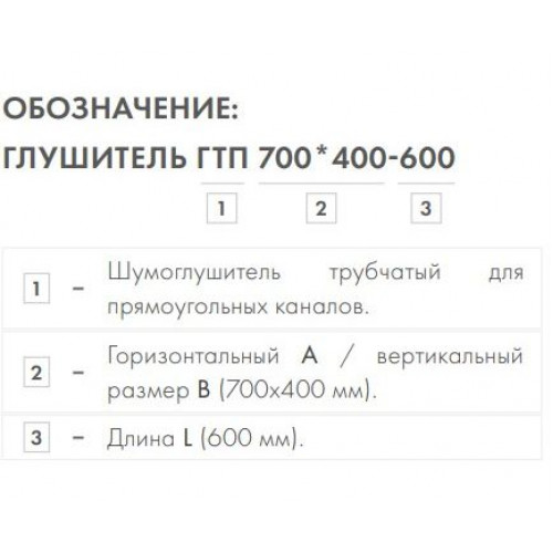 ГТП 1000x500-900 Шумоглушитель для прямоугольных воздуховодов
