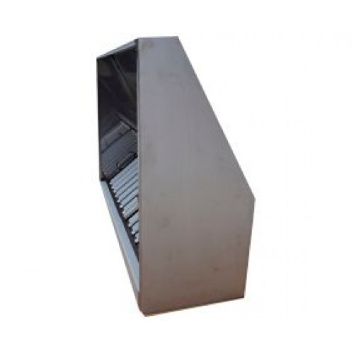 ЗВП 450x1000x1600 пристенный тип 2 зонт вытяжной из нержавеющей стали 0,7 мм